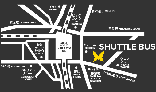 渋谷シャトルバス乗り場マップ