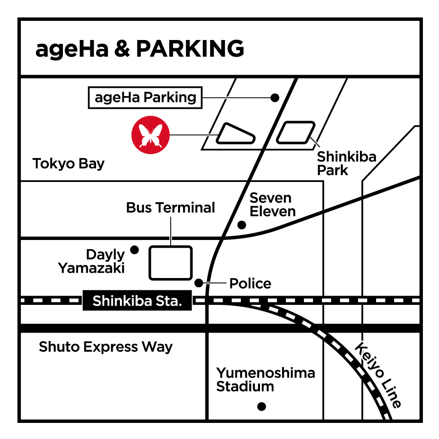 ageHaまでの地図